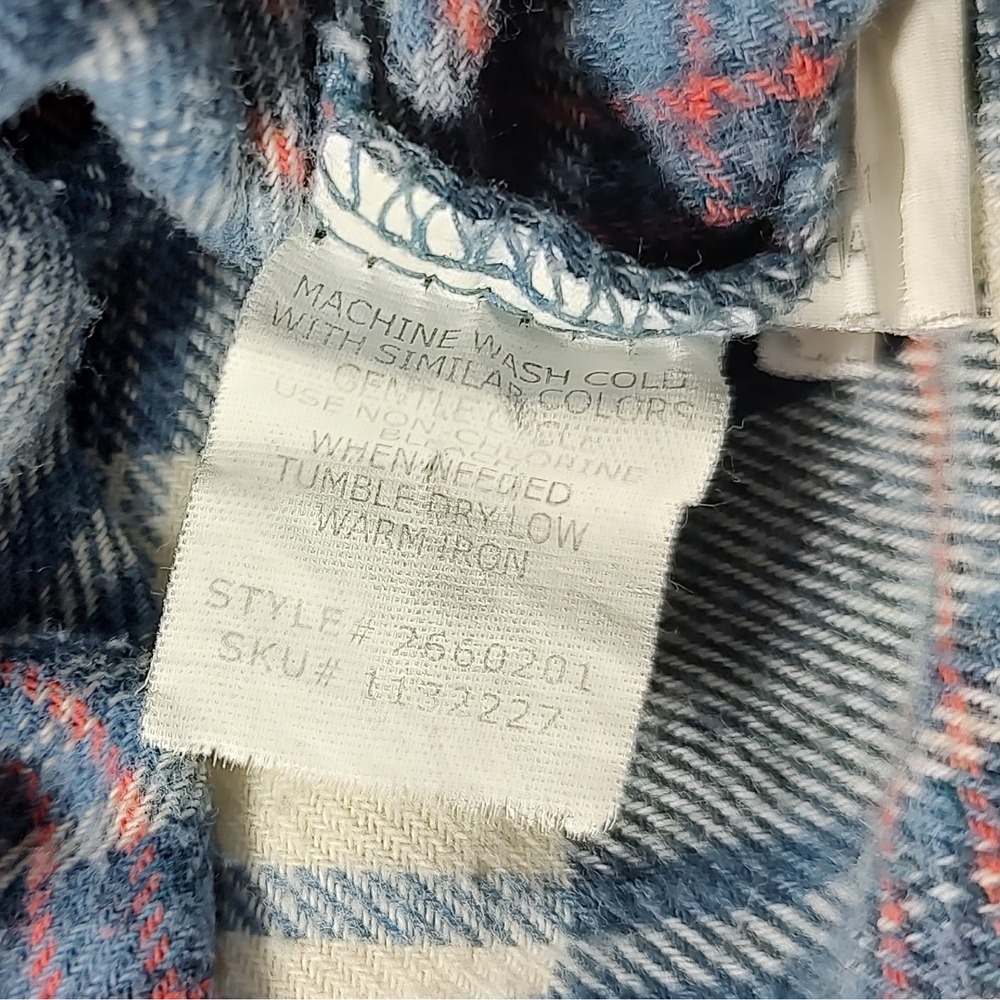 Plaid Button Down Shirt - Blue and White - Picture 9 of 11